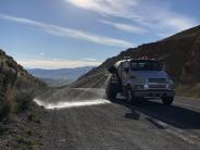 Spray Truck treating roadsides
