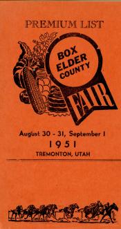 Box Elder County Fair Book Cover 1951