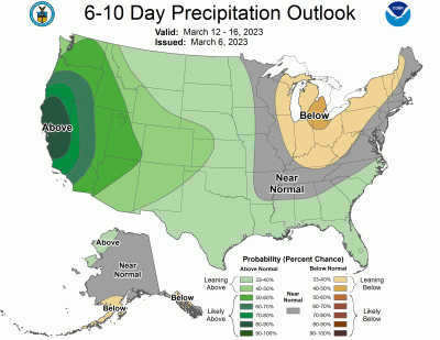 March Precipitation Outlook for United States