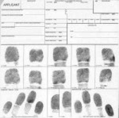 Example of fingerprint card