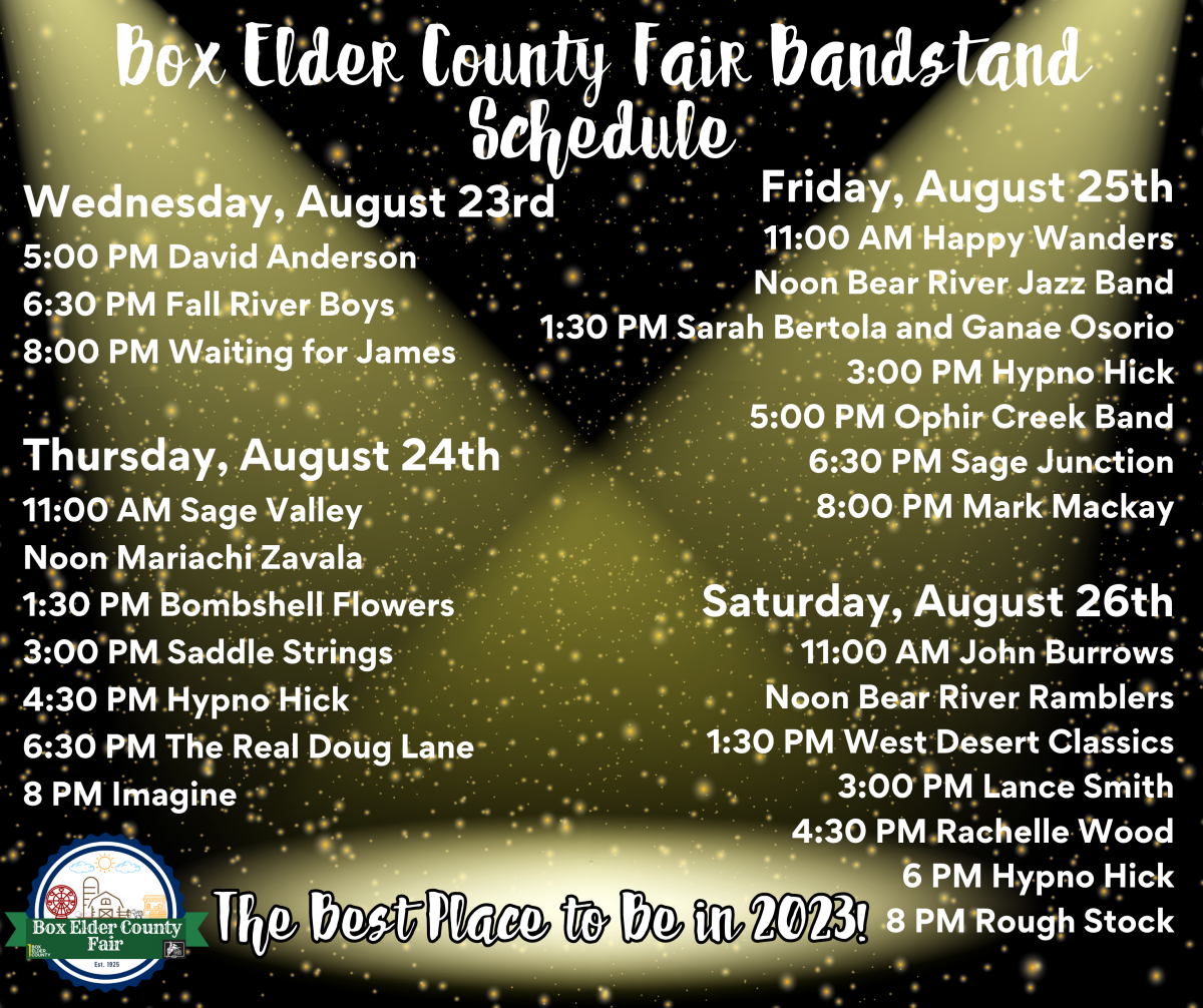Box elder county fair bandstand schedule 